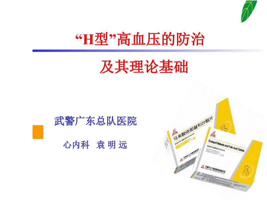 h型高血压的防治及其理论基础袁明远_第1页