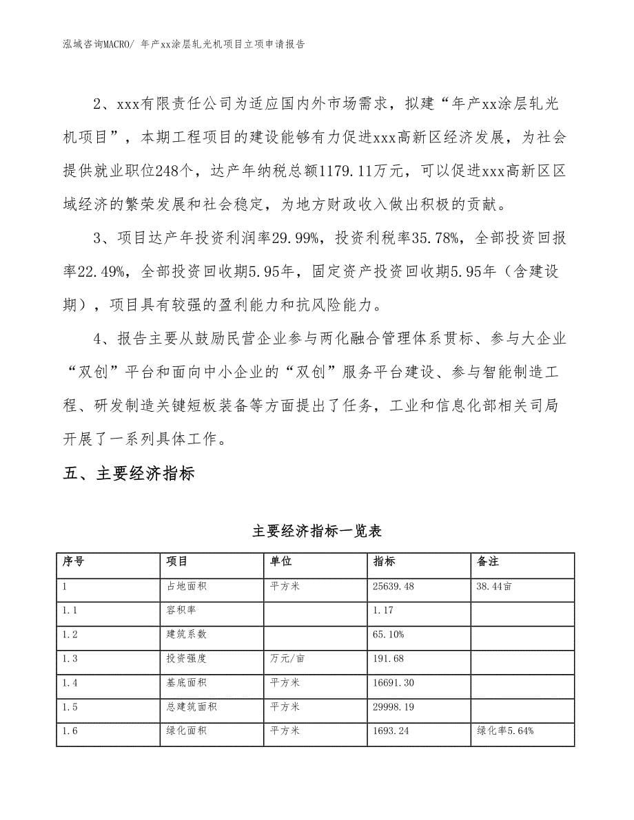 年产xx涂层轧光机项目立项申请报告_第5页