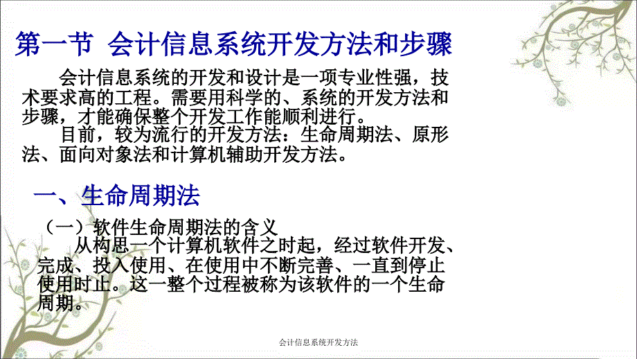 会计信息系统开发方法课件_第2页