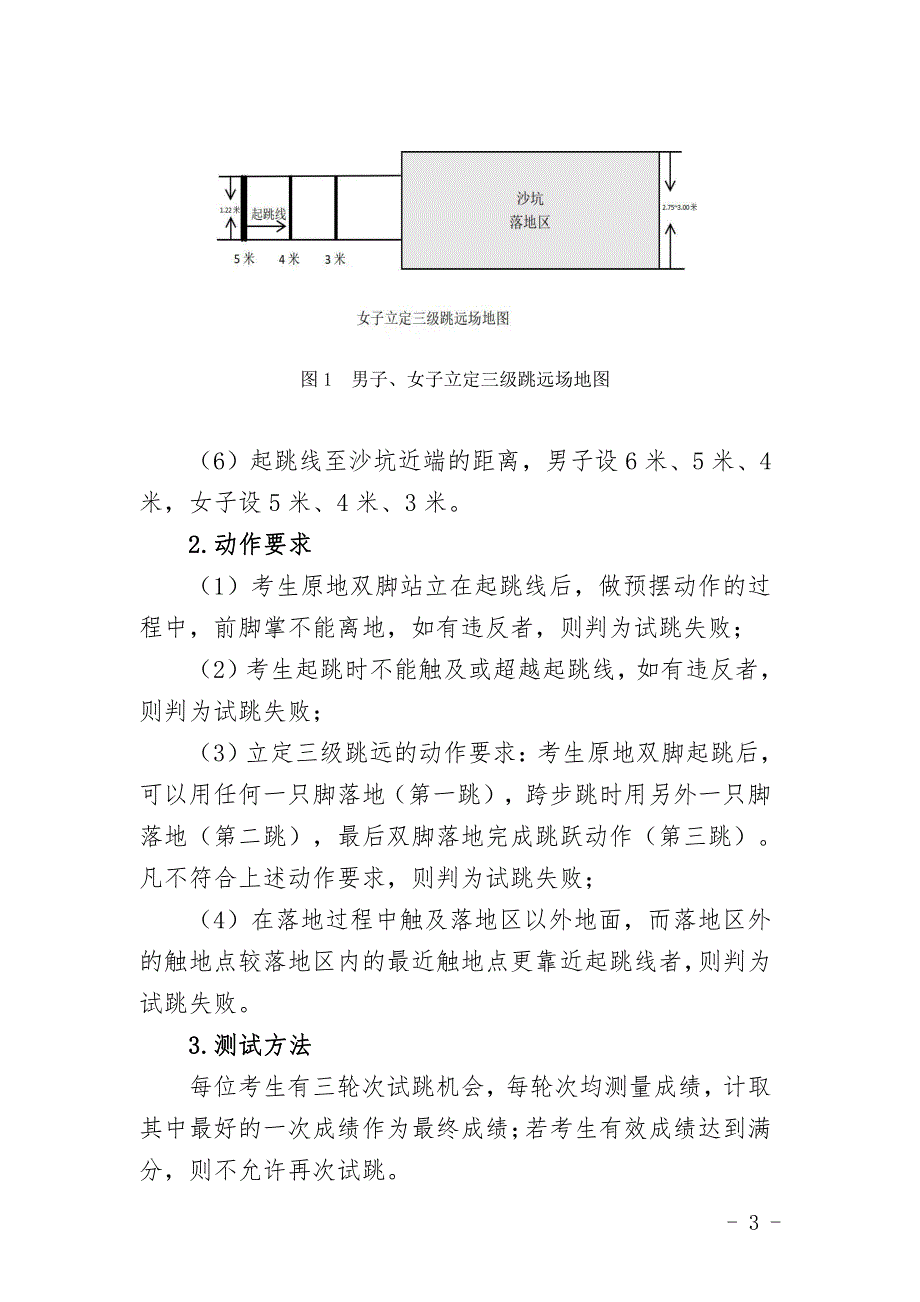 2024年福建体育职业技术学院2024年五年制高等职业教育运动训练专业单独招生考试体育职业技能测试大纲_第3页